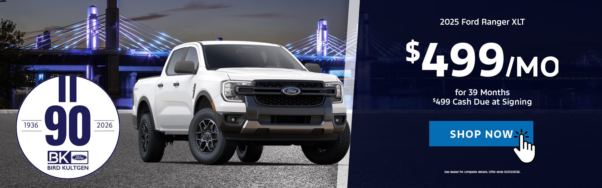 2025 Ford Ranger XLT Lease Offer