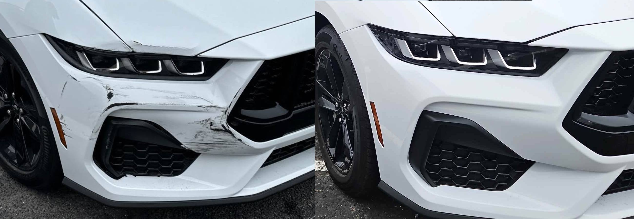 Ford Mustang Before and After Repair 
